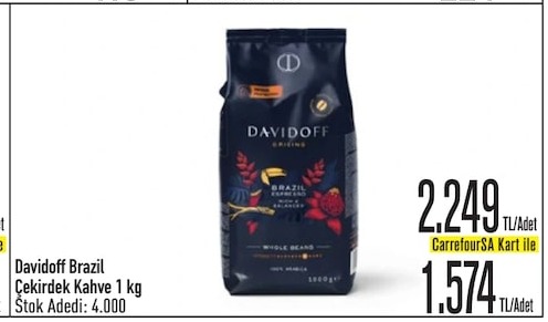 Davidoff Brazil Çekirdek Kahve 1 Kg