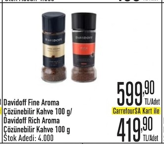 Davidoff Fine Aroma Çözünebilir Kahve 100 G / Davidoff Rich Aroma Çözünebilir Kahve 100 G