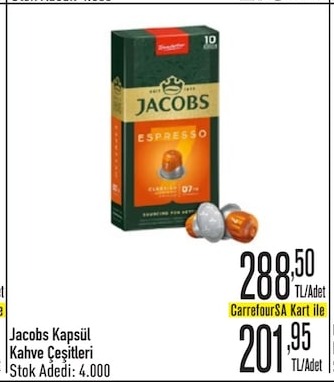 Jacobs Kapsül Kahve Çeşitleri