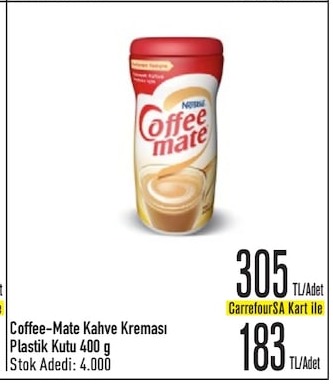 Coffee-Mate Kahve Kreması Plastik Kutu 400 G