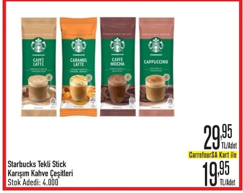 Starbucks Tekli Stick Karışım Kahve Çeşitleri