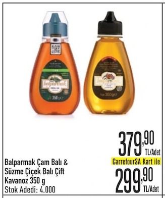Balparmak Çam Balı & Süzme Çiçek Balı Çift Kavanoz 350 G