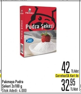Pakmaya Pudra Şekeri 2X100 G