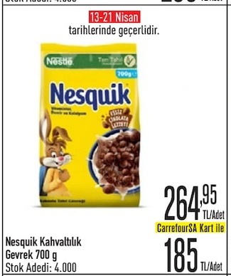 Nesquik Kahvaltılık Gevrek 700 G