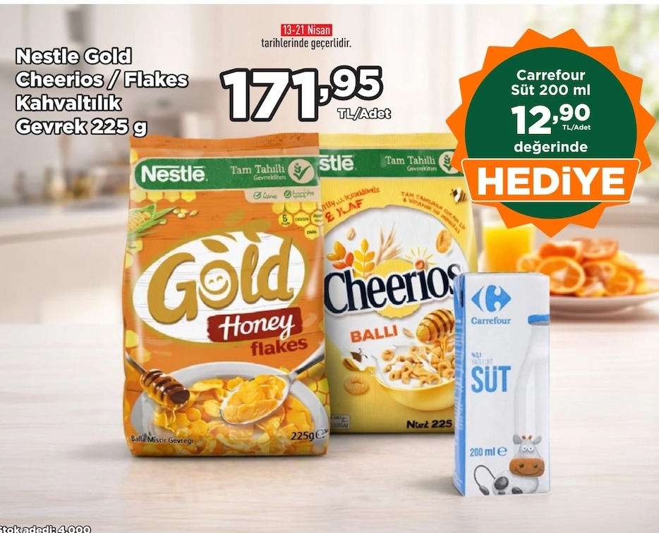 Nestle Gold Cheerios/ Flakes Kahvaltilik Gevrek 225 G