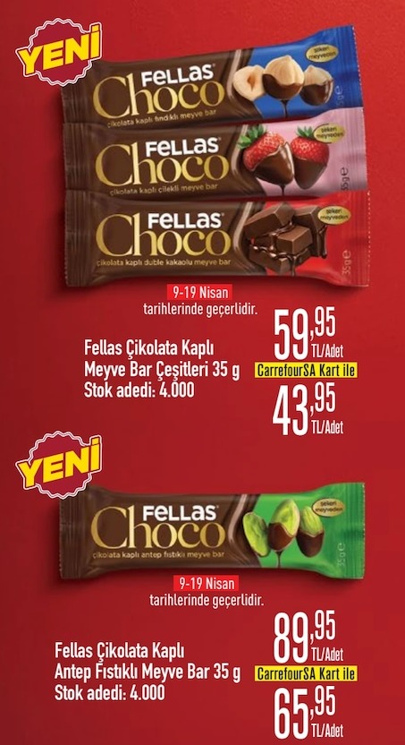 Fellas Çikolata Kaplı Meyve Bar Çeşitleri 35 G