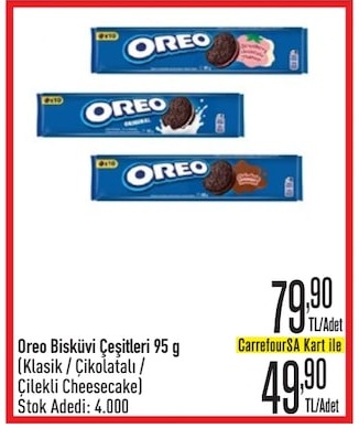 Oreo Bisküvi Çeşitleri 95 G