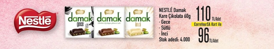 Nestlé Damak Kare Çikolata 60 G