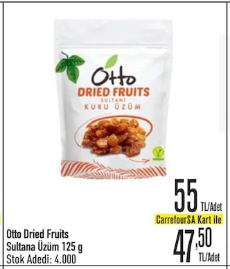 Otto Dried Fruits Sultana Üzüm 125 G
