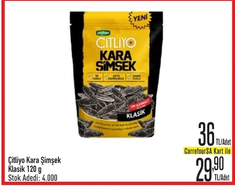 Çıtlıyo Kara Şimşek Klasik 120 G