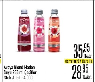 Avoya Blend Maden Suyu 250 Ml Çeşitleri