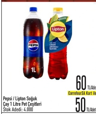 Pepsi / Lipton Soğuk Çay 1 Litre Pet Çeşitleri