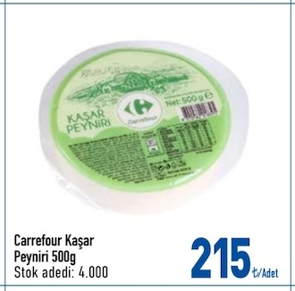Carrefour Kaşar Peyniri 500G