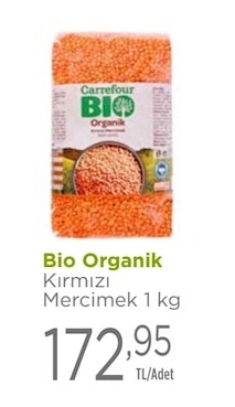Bio Organik Kırmızı Mercimek 1 Kg