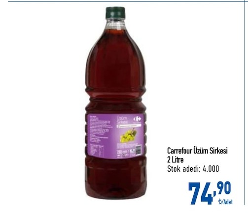 Carrefour Üzüm Sirkesi 2 Litre