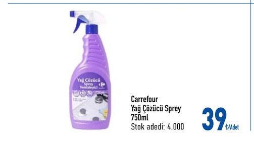 Carrefour Yağ Çözücü Sprey 750 Ml