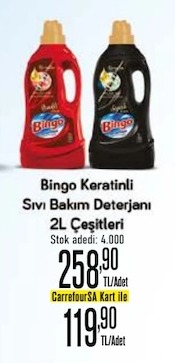 Bingo Keratinli Sıvı Bakım Deterjanı 2 L Çeşitleri