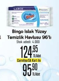 Bingo Islak Yüzey Temizlik Havlusu 96'Lı