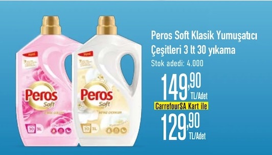 Peros Soft Klasik Yumuşatıcı Çeşitleri 3 Lt