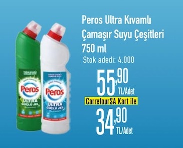 Peros Ultra Kıvamlı Çamaşır Suyu Çeşitleri 750 Ml
