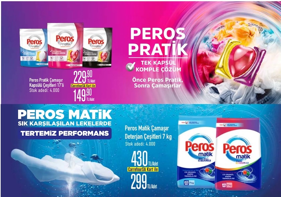 Peros Pratik Çamaşır Kapsülü Çeşitleri 17'Li