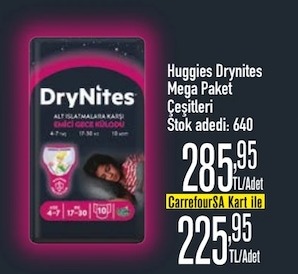 Huggies Drynites Mega Paket Çeşitleri