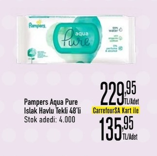 Pampers Aqua Pure Islak Havlu Tekli 48'Li