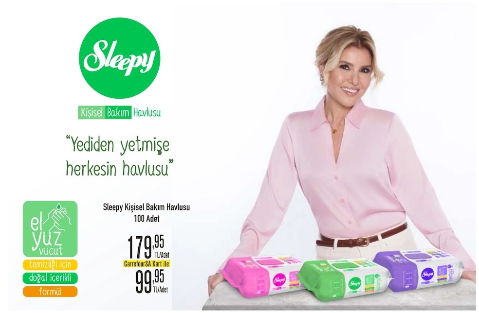 Sleepy Kişisel Bakım Havlusu 100 Adet