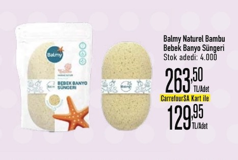 Balmy Naturel Bambu Bebek Banyo Süngeri