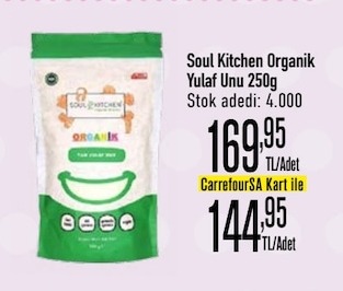 Soul Kitchen Organik Yulaf Unu 250G