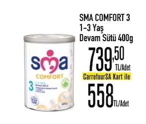 Sma Comfort 3 1-3 Yaş Devam Sütü 400G