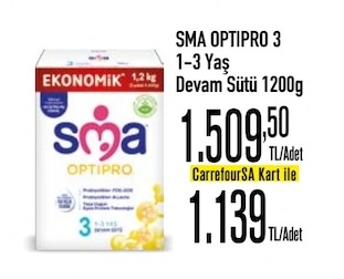 Sma Optipro 3 1-3 Yaş Devam Sütü 1200G