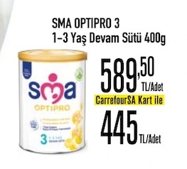 Sma Optipro 3 1-3 Yaş Devam Sütü 400G