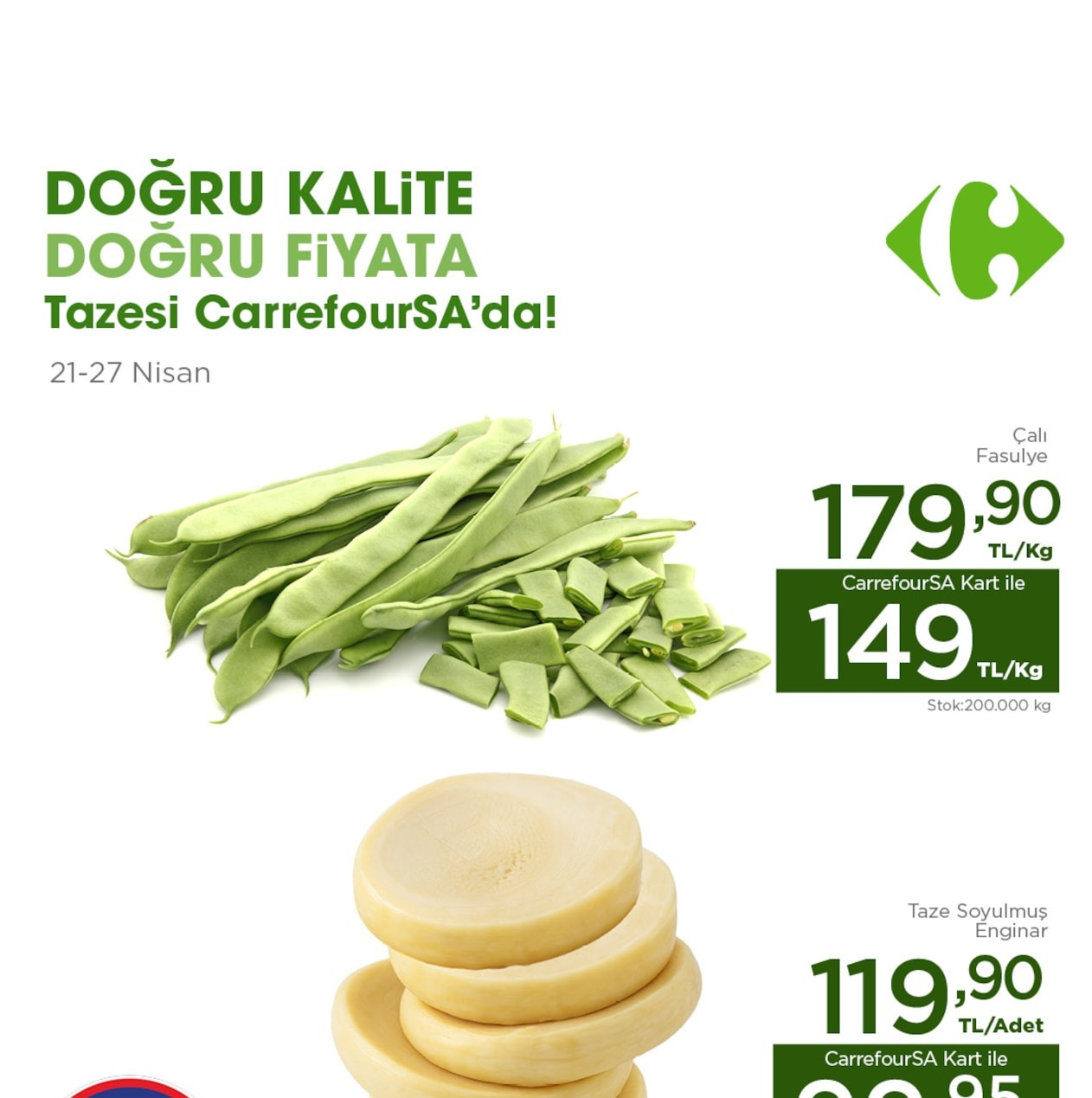 Carrefoursa Çalı Fasulye 1 Kg