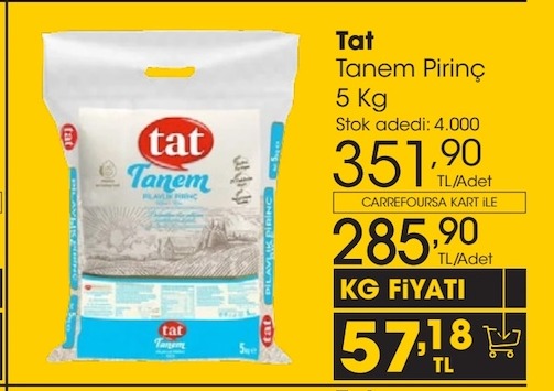 Tat Tanem Pirinç 5 Kg