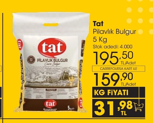 Tat Pilavlik Bulgur 5 Kg
