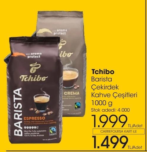 Tchibo Barista Çekirdek Kahve Çeşitleri 1000 G