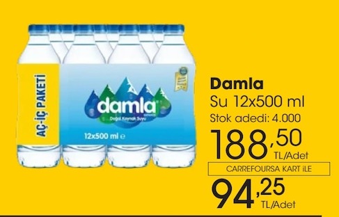 Damla Su 12X500 Ml