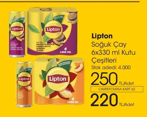 Lipton Soğuk Çay 6X330 Ml Kutu