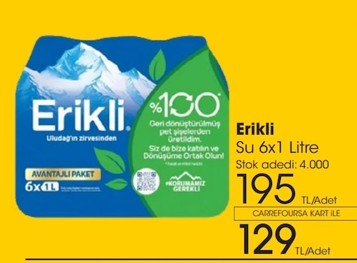 Erikli Su 6X1 Litre