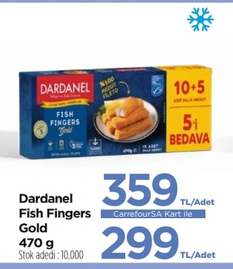 Dardanel Fish Fingers Gold 470 G