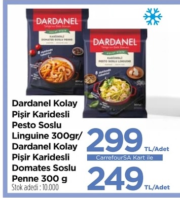 Dardanel Kolay Pişir Karidesli Pesto Soslu Linguine Ve Penne 300 G