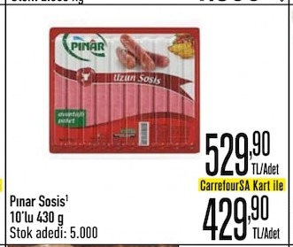 Pınar Sosis 10'Lu 430G