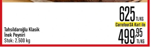 Tahildaroğlu Klasik İnek Peyniri 2.500 Kg