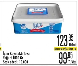 İçim Kaymaklı Tava Yoğurt 1000 Gr