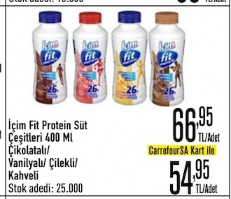 İçim Fit Protein Süt Çeşitleri 400 Ml