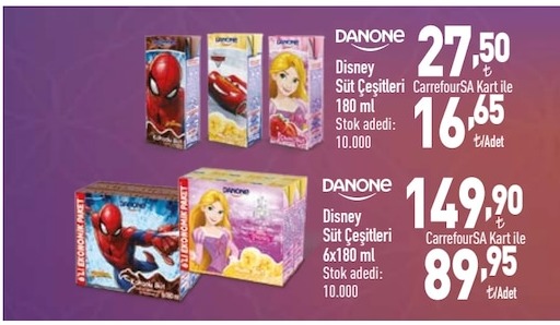 Danone Disney Süt Çeşitleri 6X180 Ml