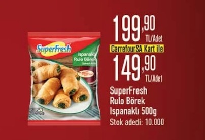 Superfresh Rulo Börek Ispanaklı 500G