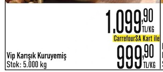 Vip Karışık Kuruyemiş 5.000 Kg