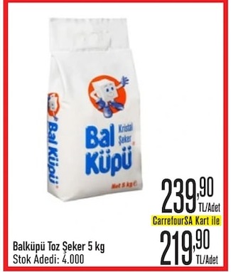 Balküpü Toz Şeker 5 Kg